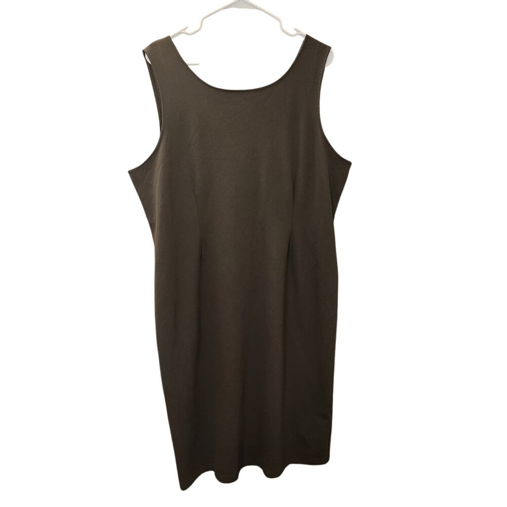 Nordstrom Rack Olive Green Textured V-Back Sheath Dress XXL NWT